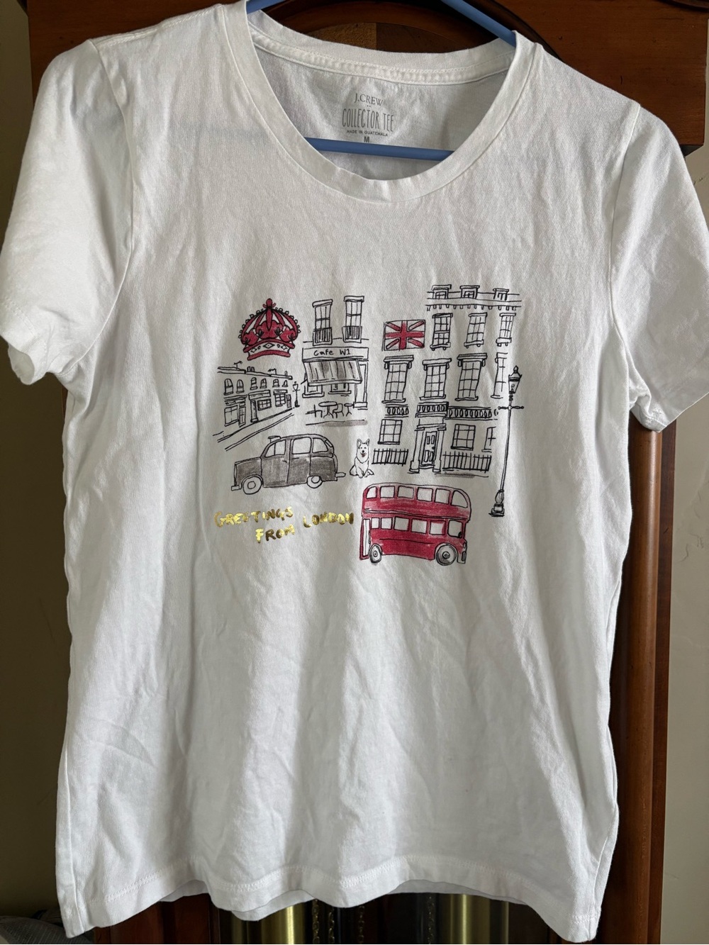 J. Crew factory White womens collectors Tee with London Graphic